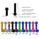 Rison Titanium Flanged Hex Head Bolt M10x1.25x30mm 6AL4V Aerospace Grade Ti Burnt Blue for Motorcycle Car Modification - Pack of 5