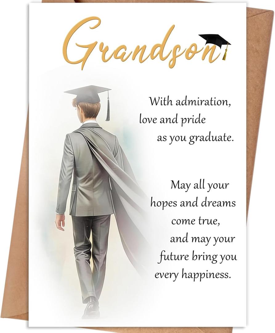 2 x Grandson Graduation Card, 8×5.3 inches