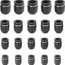 20PCS Pneumatic Cap Style Plug Fitting, Push-to-Connect Fitting Plug for 1/4 5/16 3/8 1/2 Tube Air Line Fittings