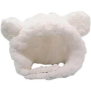 Pet Headwear Hat | Bear Hat for Pet Cat Costume | Breathable Small Kitten Costume Headwear for Pets, Puppies, Cats (White)