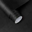 Vinjiasin Peel and Stick Wallpaper Black Wallpaper Black Wood Contact Paper Self Adhesive Removable Wood Wall Paper Waterproof Vinyl for Countertop Cabinet Desk Furniture Decorative 23.2" x 118"