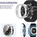 12+4 Pack Case for Samsung Galaxy Watch Ultra 47mm 2025/2024 with Tempered Glass Screen Protector, Waterproof Hard PC Scratch Resistant Protective Cover Compatible with Galaxy Watch Ultra