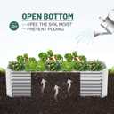 Land Guard 842 ft Galvanized Raised Garden Bed Kit, Galvanized Planter Raised Garden Boxes Outdoor, Large Metal Raised Garden Beds for Vegetables.