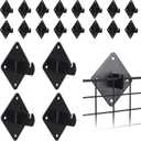 20 Pcs Gridwall Mount Brackets,Metal Grid Panel Wall Mount Bracket,Grid Wall Accessory for Grid Panels Warehouse Office Cloakroom Retail Display Wall