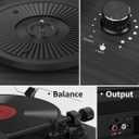 Record Player with Built in Speakers Bluetooth 5.3 Turntable Belt Drive 2-Speed Turntables for Vinyl Records High Fidelity Records Player with Magnetic Cartridge AT-3600L, Cool Light Strip, Black | All-in-one vintage turntable.Belt Drive 2-Speed Turntables with Magnetic Cartridge AT-3600L, Support RCA Output, Black