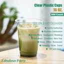 300 Pack Crystal Clear 16 Oz Plastic Cups Disposable Cups, PET Clear Cups for Party, Smoothie Disposable Drinkware for Wedding, Cold Drink Cup for Sparkling Ice Coffee Bubble Tea, 300 Count