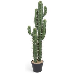 39.4 Inch Artificial Cactus Big Faux Cacti Fake Cactus Saguaro Potted Plants for Indoor Outdoor Home Offices Store Decoration