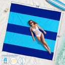 Famstar Beach Blanket Oversized Extra Large 78" X 81",Waterproof Sandproof Beach Blanket 1-7 Adults Lightweight Durable for Travel Camping Hiking Picnic