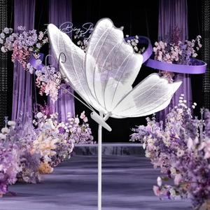 CAMINI Creative Butterfly LED Floor Lamp - Romantic Hanging Decoration for Wedding, Christmas (60cm/23.6in, White, 1PCS)