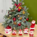 6 Pcs Mini Christmas Figurines Resin Mini Santa Claus Different Shapes 3D Figurines Ornaments for Home School Office Table Decoration Christmas Holiday Party Supplies (Styl3)