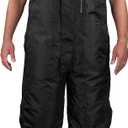 TINGLEY O28243 Cold Gear Men's Insulated Overalls Outerwear, 2X-Large | Leg Cuff Guards, Adjustable Suspender Straps, Heat Retention, Water Repellent, Black