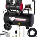 8 Gallon Ultra Quiet Air Compressor, Steel Tank 2HP 4.2CFM, Max 120 PSI Oil-Free Air Compressor Tank, 68dB for Car Repair, Spray Painting, Woodwork Nailing（With Accessories Kit）