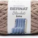 Bernat Blanket Extra Mushroom Yarn - 2 Pack of 10.5oz/300g - Polyester - 7 Jumbo - 97 Yards - Knitting/Crochet