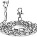 3/16" 1/4" 5/16" Boat Anchor Chain 316 Stainless Steel with 2 Pcs Anti-Off Bow Shackles Marine Grade Anchor Lead Chains Kit for Boats, Pontoon, Sailboat, Deck Boat Accessories