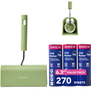 Extra Sticky Large Surface Lint Roller, 6.3'' Giant Lint Roller for Pet Hair, 270 Sheets/ 3 Refills, Long Handle Lint Remover for Clothes, Furniture, Dog & Cat Hair Remover