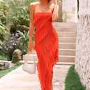 PRETTYGARDEN Summer Wedding Guest Dresses for Women 2026 Spring Cocktail Prom Graduation Bodycon Backless Elegant Midi Dress (M)
