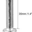 uxcell M8x35mm Machine Screws Hex Socket Round Head Screw 304 Stainless Steel Fasteners Bolts 10pcs