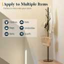 Yoobure Coat Rack Freestanding with Natural Marble Base - Coat Tree with 8 Hooks Heavy Duty Coat Hanger Stand, Metal Coat Rack Stand for Jacket, Hat, Clothes & Bag, Hall Tree Hat Rack for Entryway
