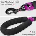 PoyPet Dog Harness and Leash Combo, Escape Proof No Pull Vest Harness, with 5 Feet Leash, Reflective Adjustable Soft Padded Pet Harness with Handle for Small to Large Dogs(Purple,S)