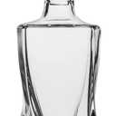 Whiskey Decanter 26 oz Twisted Decanter with Glass Stopper for Liquor Wine Scotch Bourbon Vodka Brandy or Mouthwash Bottle