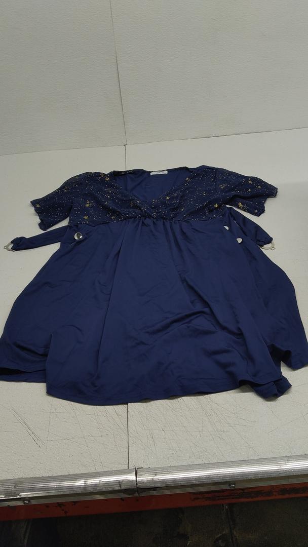Dress Blue With Shiny Cardigan Size XL 