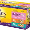 Wellness Complete Health Grain-Free Wet Canned Kitten Food, Made in USA with Real Meat, All Breeds, Smooth Pate (Kitten, Whitefish & Chicken Bundle, 3-Ounce Can, Pack of 12), Best Before: 05/DEC/2027