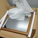 HOMECOOKIN Wood Bathroom Mirrors for Wall Mounted, 16" x 20" Rustic Wood Frame Wall Mirrors Decorative for Living Room or Bedroom Vanity Mirror (DH) B