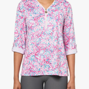 Stella Parker Women's Blouse – Flowy Lightweight Top for Casual, Work, Travel, Or Resort Wear Size L