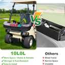 10L0L Golf Cart Front Cargo Basket for EZGO TXT/RXVClub Car DS/PrecedentYamaha G22/G29 - Heavy-Duty Steel Mesh Storage Rack, Gas/Electric Compatible