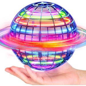 Flying Orb Ball (Blue, 2025 Upgraded) with Dazzling Lights, Magic Hover Spinner, Cool Boomerang Drone, Floating Cosmic Globe, Kids Toys Gifts for 6 7 8 9 10 Year Old Boys Girls