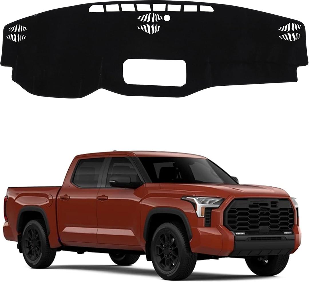 YYCKE Dash Cover Mat Custom Fit for 2022 2023 2024 2025 2026 Toyota Tundra Accessories Dashboard Pad Carpet Protector