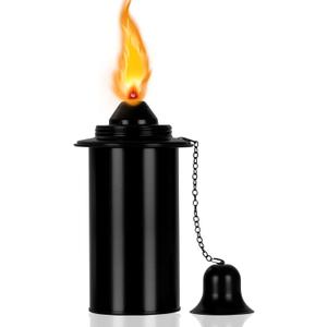 Torch Replacement Canisters (16 oz). Torch Refillable Canisters Bamboo Torch Fuel Can, Citronella Tabletop Torches Canister Outdoor for Patio Garden Decor, Black
