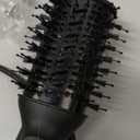 Dual Voltage(100~250V) Mini Hair Dryer Brush with European Plug Adapter for International Travel, Europe Travel Essentials for Women (Black)