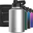 WATERSY 1 Gallon Water Bottle Insulated(Cold for 48 Hrs),BPA Free&Leak Proof,128oz Stainless Steel Water Jug,Big thermo,Large Water Bottle with Handle for Gym,Hiking,Camping&Travel,Stainless