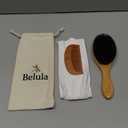 Belula 100% Boar Bristle Hair Brush Set (Medium). Soft Natural Bristles for Thin and Fine Hair. Restore Shine And Texture. Wooden Comb, Travel Bag and Spa Headband Included!