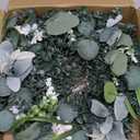 Eucalyptus Wreaths for Front Door Spring Summer Door Wreath with Olives Leaves, Mixed Berry for All Season Indoor Outdoor Farmhouse Home Porch Wall Window Festival Wedding Decor, 20 Inch