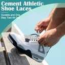 2 x DELELE Print Flat Shoelaces for Sneakers: Cement Athletic Shoe Laces 2 Pair