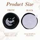 2 x Bat Wax Seal Sticker - 50 PCs Black Gothic Dark Wedding Invitation Wax Seals Stickers Moon Star Self Adhesive Handmade DIY Gold Silver Pen Envelopes Sealing Stamp Party Cards Gift Wrapping