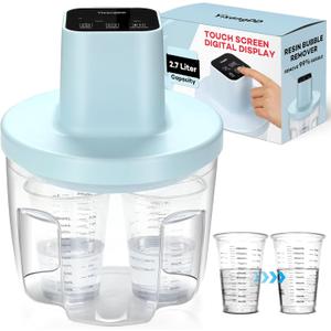 Resin Bubble Remover, Digital Display Design, Removes 99% of Air Bubbles in 5-10 Minutes, 96kPa Vacuum Degassing Chamber, Resin Bubble Remover Machine for Epoxy Resin Artwork, Crafts(Patent Pending)