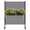 Outdoor Privacy Screen,4ft W x 6ft H Metal Black
Plastic-Coated Metal Construction Steel Slatted Panel for Deck, Balcony, Patio, Backyard and Yard Outdoor Decoration