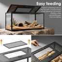 66 Gallon Reptile Terrarium, 360° View, Metal Mesh Lid & Feed Door
