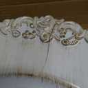 MAONAME Antique White Charger Plates, Round Plate Chargers for Dinner Plate, 13" Plastic Charger for Plates, Wedding Table Setting, Set of 12