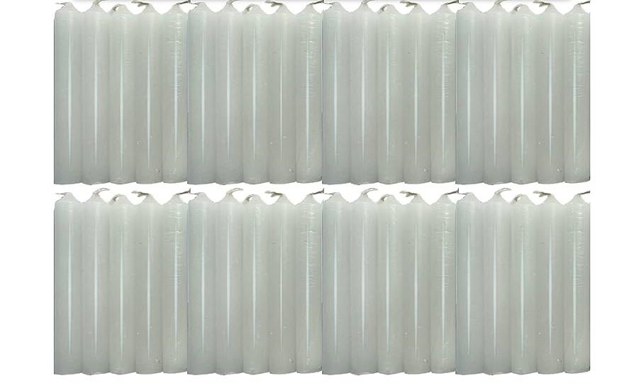 Dinil – Spell & Chime Candles (100 White Candles) – 4" x 1/2" Premium Mini Taper Candles for Rituals, Birthdays, Altar, Spells, Chime Candles (White)