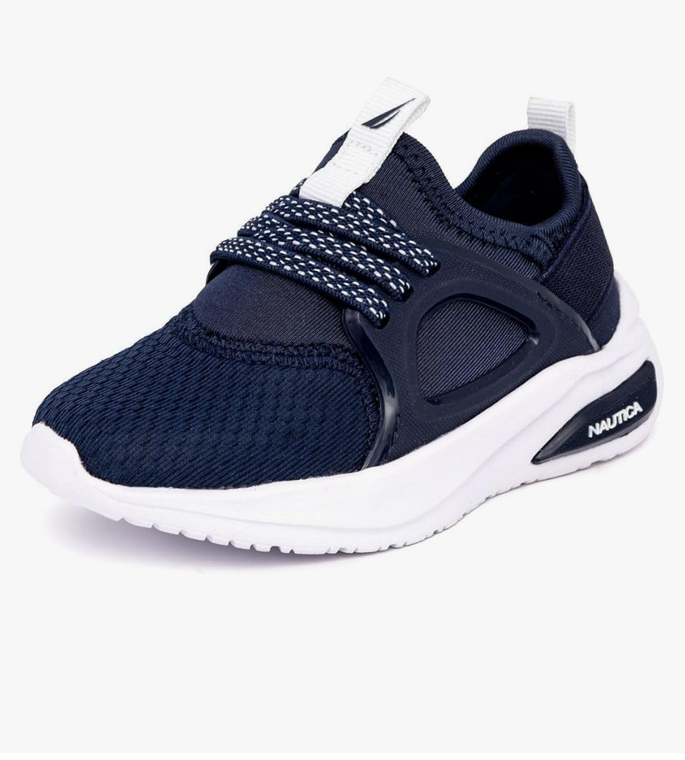 Nautica Kids Athletic Slip-On Sneakers - Comfortable Bungee Running Shoes for Boys and Girls - Stylish and Supportive Footwear for Active Kids (Big Kid/Little Kid/Toddler) Size 6 