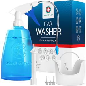 Medi Grade Ear Cleaning Kit Including Ear Cleaner Bottle, Basin with Quad-Stream tip - Earwax Removal Kit for Enhanced Hearing Clarity - Ear Wax Removal Tool for Ear Hygiene