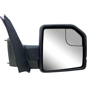 Replacement Passenger Right Side Door Mirror Manual Folding Power Glass No Heated No Signal Light with Temperature Sensor Textured Back Cover For Ford F-150 from 2015 to 2020