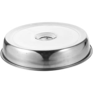 Ciieeo Silver Stainless Steel Plate Covers (Pack of 4) - Snap Closure, Dishwasher & Microwave Safe, Compact, Round, Kitchen Lids