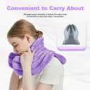 MORLIDEN Neck Heating Pad Microwavable for Shoulders, Warmer Wrap Microwave Heating Pad for Neck and Shoulders for Pain Relief (Purple)