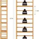 Bamboo Shelf, 6 Tier Bookcase Storage Shelves, Tall Book Rack Shelving Unit, Multipurpose Storage Display Shelf Adjustable Storage Rack for Bathroom Home Office Living Room Kitchen, Natural, 23.6L x 10.2W x 63.4H Inches