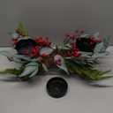 22 Inch Christmas 3 Tray Candle Holder Centerpieces for Dinging Table Decoration, Winter Holiday Centerpieces for Home Decor, Xmas Candle Centerpieces Decoration with Leaves and Berries